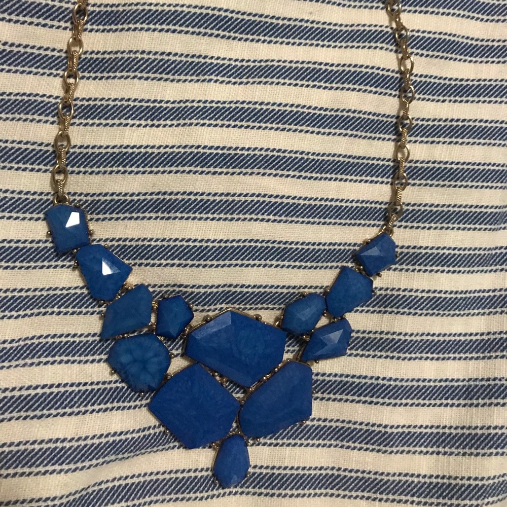 Blue stone statement necklace